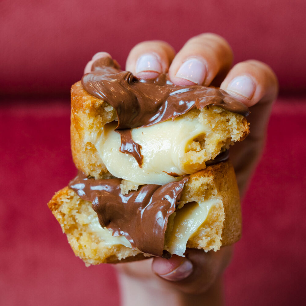 Cookie Cup de Brigadeiro de Nido y Nutella