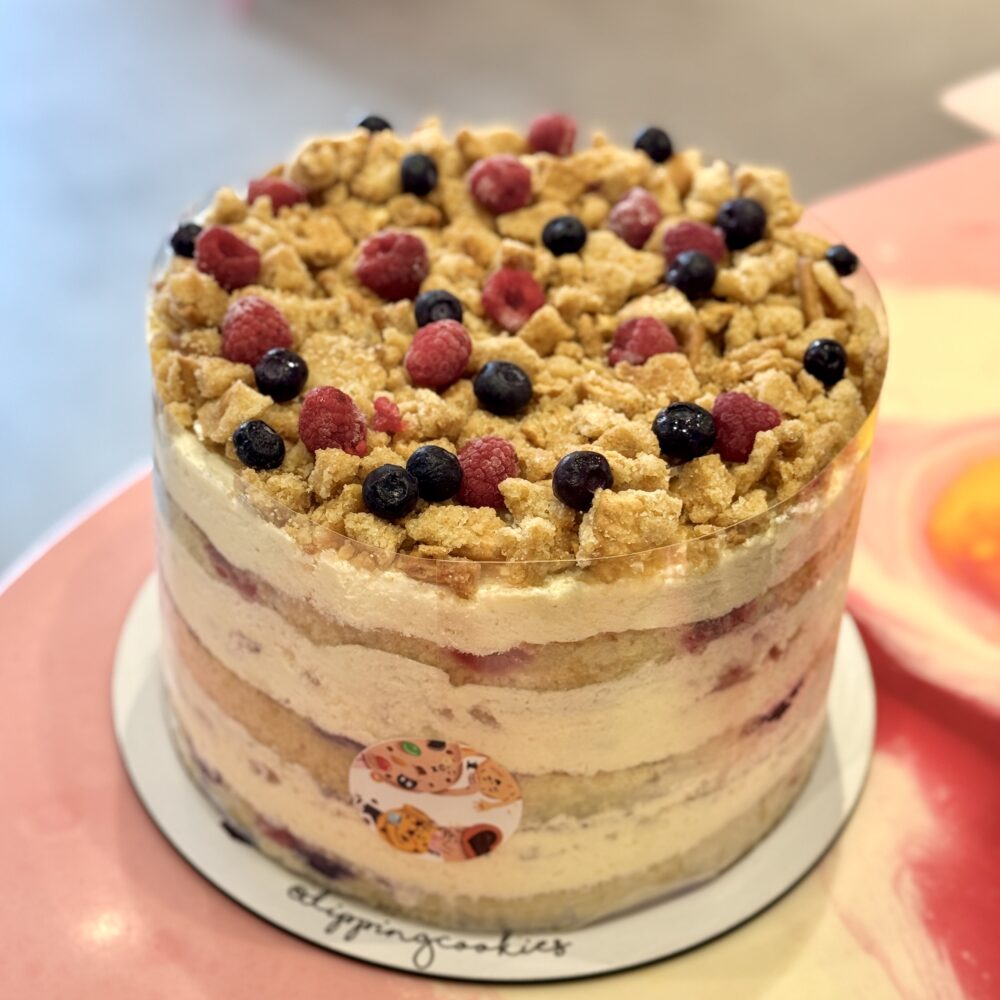 Torta de Frambuesas y Blueberries
