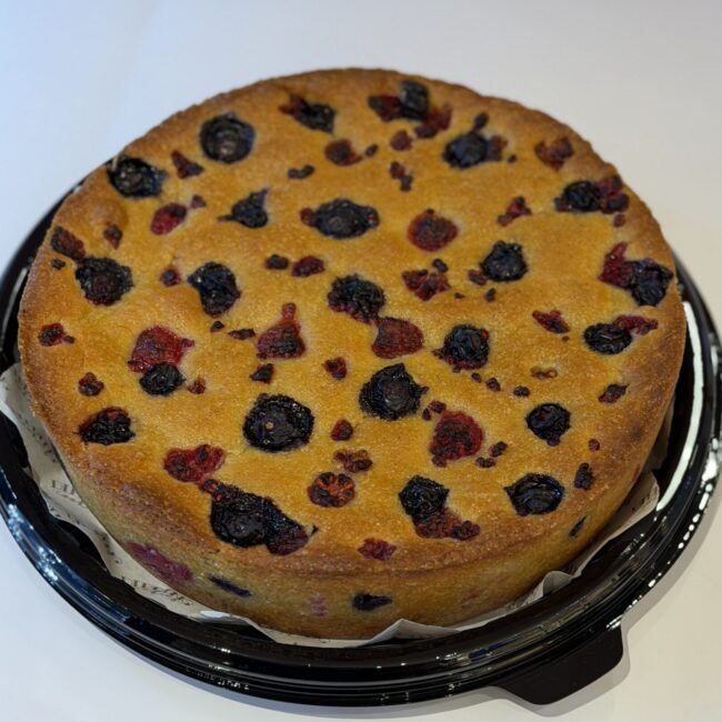 Cookie Cake frambuesas, blueberries y cheesecake.
