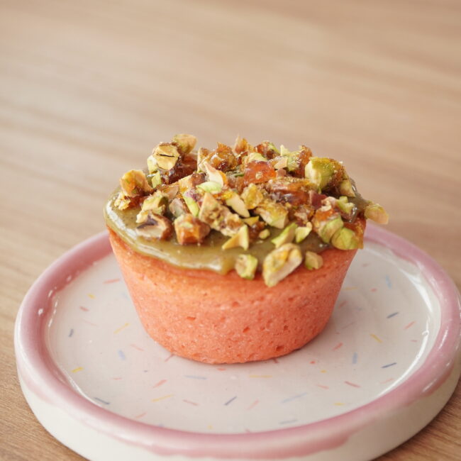 Cookie Cup de Rosas y Pistachos